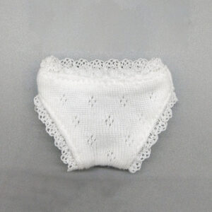 Fat pure white lace underwear