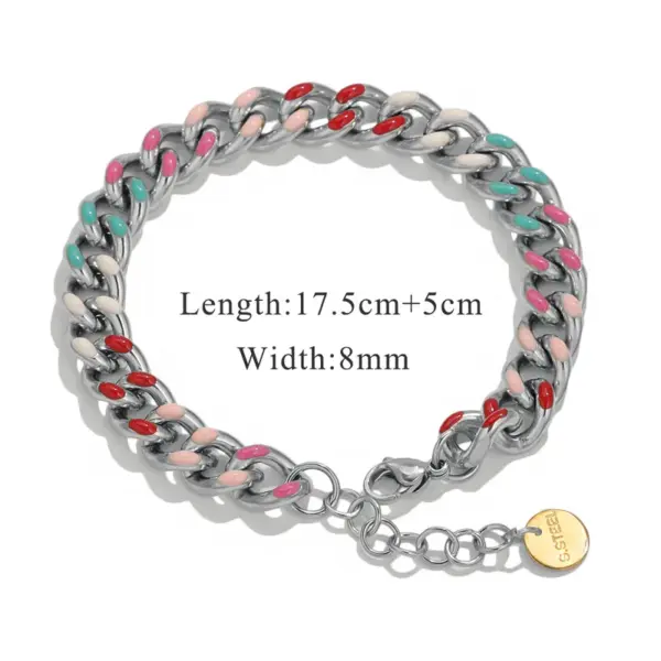 Wholesale Classic Style Geometric 304 Stainless Steel Cuban Link Chain Curb Chain Paperclip Chain Chain Bracelet In Bulk