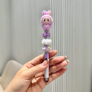 Stylus pen + 0.5mm pen tip / Purple Rabbit Ears Labubu - Gradient Purple Pen