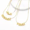 Wholesale Jewelry Basic Simple Style Letter Copper 18K Gold Plated