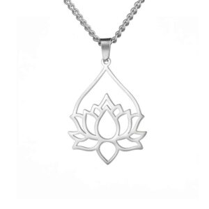Steel color hollow lotus