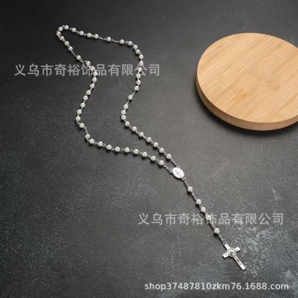 Wholesale Pearl Cross Rosary Prayer Chain