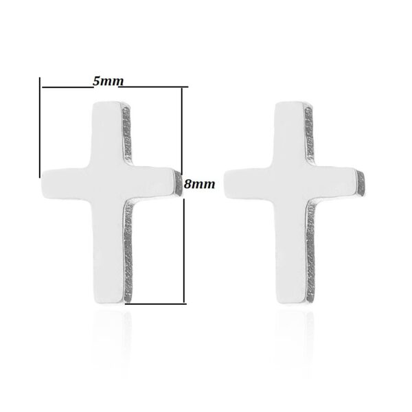 Wholesale Geometric cross stud earrings ins women's fresh cute trendy women's geometric simple earrings Christmas gift