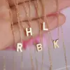 Wholesale PVD Coated 14K Gold Real Gold Plated Letter Stainless Steel Titanium Steel Fashion Waterproof Non Tarnish 304 Stainless Steel Necklace