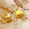PVD Coated Real Gold Plated 18K Gold Leaf 304 Stainless Steel Elegant Hawaiian Waterproof Non Tarnish 304 Stainless Steel Bangle