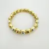 Wholesale Simple Style Color Block Solid Color Alloy 18K Gold Plated Stainless Steel Bracelets In Bulk