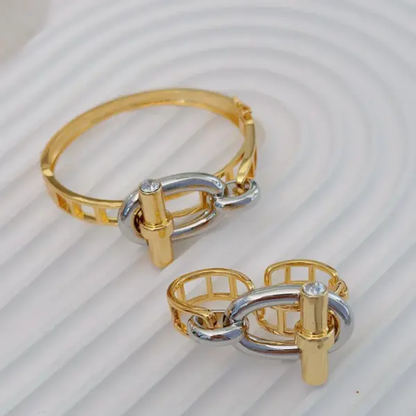 Wholesale Copper Geometric Rings Bracelets