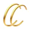 Wholesale Vacuum Plating Real Gold Plated 18K Gold C Shape 304 Stainless Steel Fashion Waterproof Non Tarnish Bangle