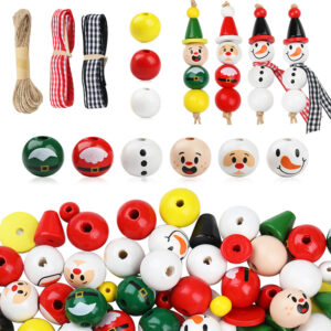 Wholesale Christmas Wooden Beads Set DIY Jewelry Accessories Beaded