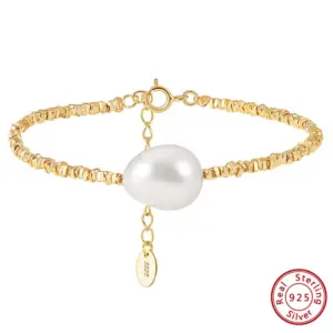 14K Gold Pearl Approximately 11mm / 925 Silver