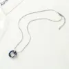 1 Piece Casual Circle Stainless Steel Titanium Steel Polishing Plating Inlay Diamond Pendant Necklace