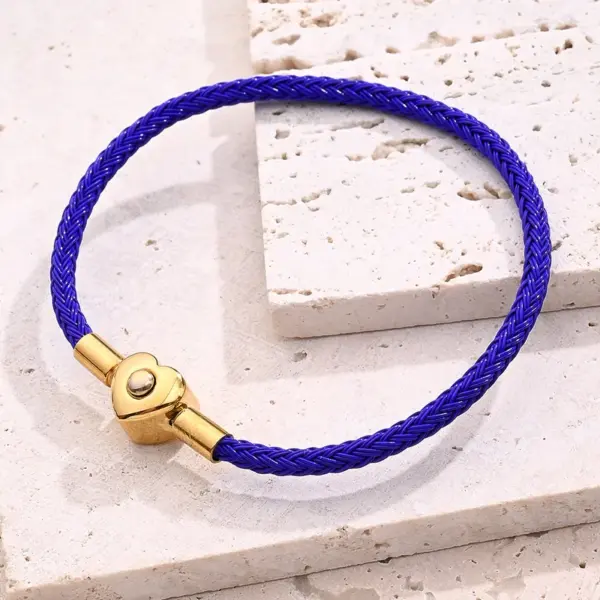 Casual Simple Style Classic Style Simple Solid Color 304 Stainless Steel Wire Rope 18K Gold Plated Bracelets In Bulk