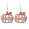 Wholesale Thanksgiving turkey pumpkin wooden earrings