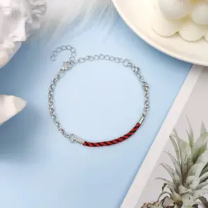 O-Ring Chain Milan Rope Black and / Red