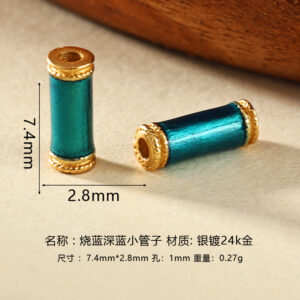 Blued and dark blue tubes