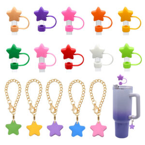 Wholesale Colorful pentagram dust plug straw hat
