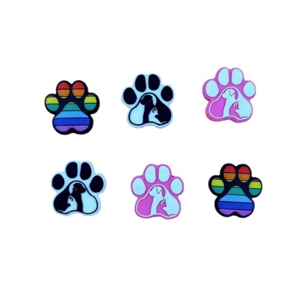 Wholesale Amazon's Best-selling Dog Paw Series Cartoon Burnt Beads Handmade DIY Silicone Loose Beads Factory