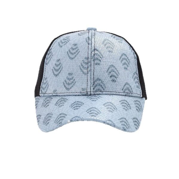 Wholesale Summer New Mesh Baseball Cap Women's Cross-border European and American Fashion All-match Sunshade Cap Sequin Leopard Mesh Cap