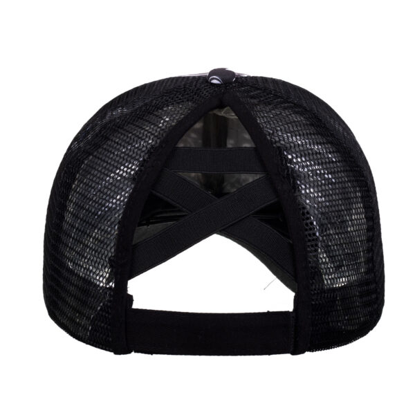 Wholesale European and American Cross-Border Baseball Cap with nytail, Skull Opening, Women's Sun Protection Breathable Mesh Cap B1184