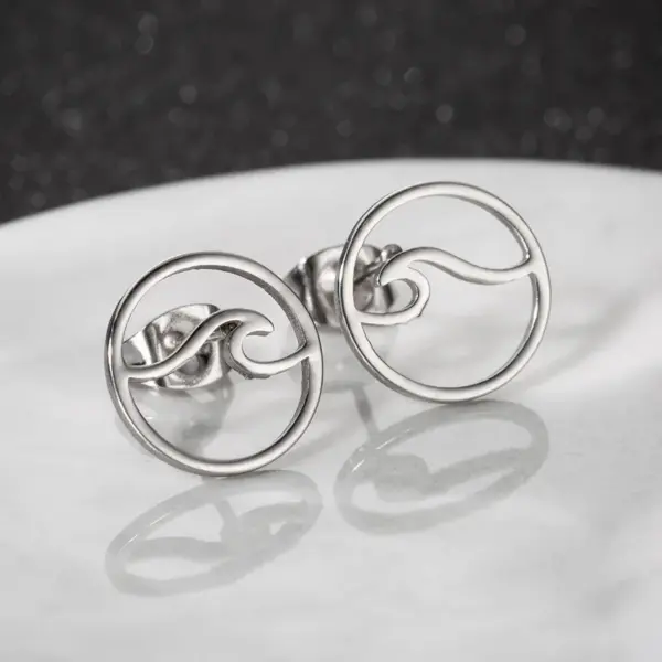 PVD Coated Real Gold Plated Christmas Tree Heart Shape Elk Stainless Steel Simple Style Waterproof Non Tarnish Ear Studs