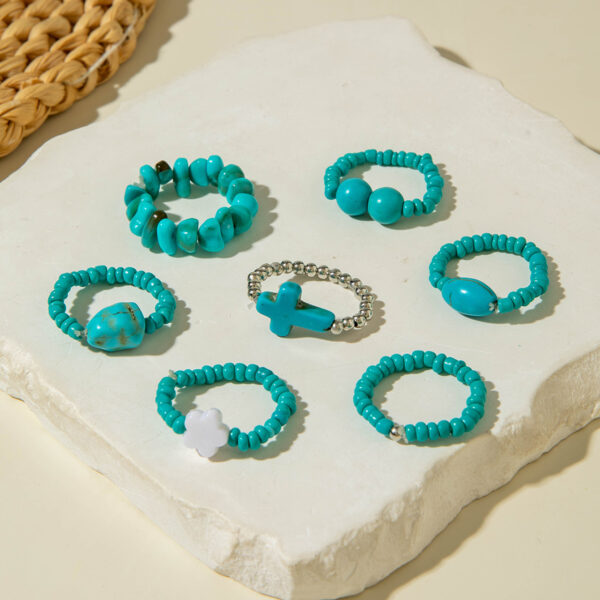 Wholesale Geometric irregular fashion ring set