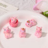 Wholesale Colorful pink animal with hole shaped beads