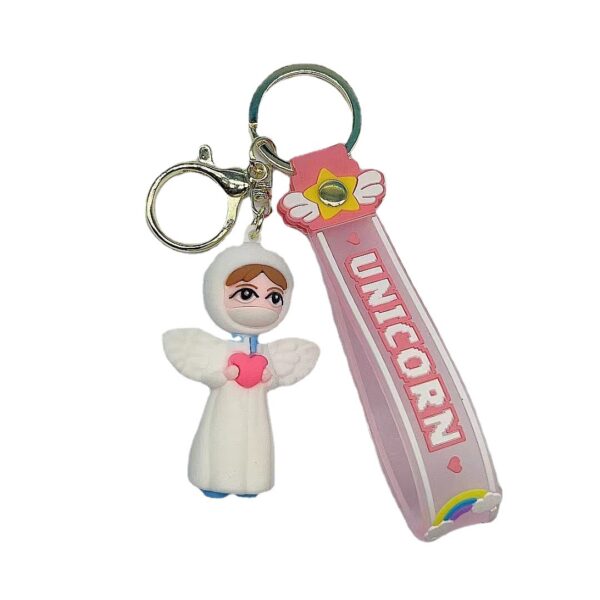 Wholesale Anti-service White Angel key chain nurse's day Angel key pendant bag hanging nurse's day small gifts