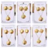 Wholesale Rack Plated Long-Lasting Plated PVD Coated 14K Gold Plated K Gold Plated Heart Shape Flower 304 Stainless Steel Steel Casual Cute Lady Jewelry Set