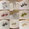 Wholesale Fashion Butterfly Bow Knot Copper Inlaid Zircon Artificial Pearls Earrings 1 Pair
