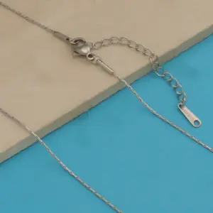 1.1mm Steel Color Vertical round Chain / 60 5cm Extension Chain