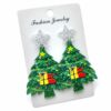 oly-8b8e416ff179b7f5ad6c7b368d57abb4 Wholesale Christmas tree bells bright color holiday party earrings