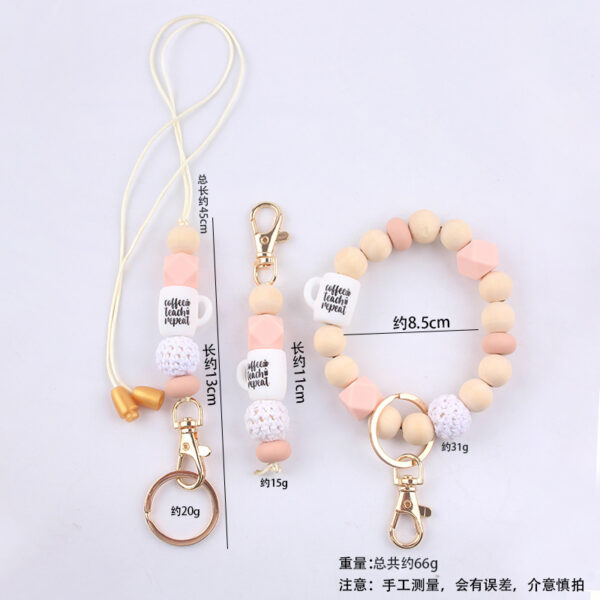 oly-8b8f33beadc658f50d0d83e9b2783cca Wholesale SHIEN New Wooden Beads Wrist Keychain Pendant Necklace DIY Beaded Bracelet Keychain Ring Accessories