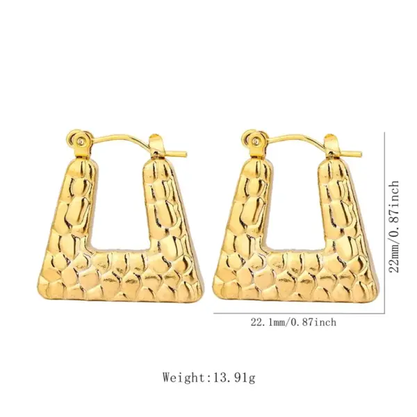 Wholesale Elegant Geometric/Heart/Waterdrop Solid 304 Stainless Steel Earrings Suitable For Women To Wear During Daily Commute Or Shopping