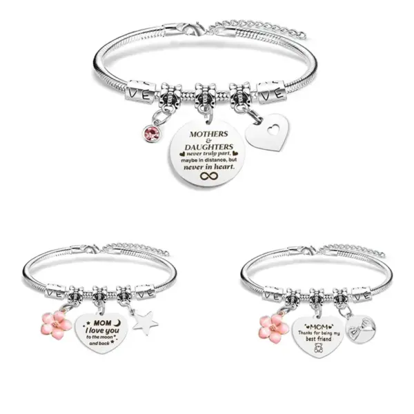 Wholesale Simple Style Classic Style Letter 201 Stainless Steel Alloy Bangle In Bulk