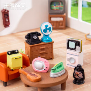 Wholesale Simulation Retro Home Appliances TV Radio Micro Landscape Mini Doll Accessories