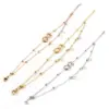 Wholesale Ins Style Infinity Imitation Pearl Titanium Steel Women's Anklet