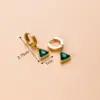 Heart Shape 304 Stainless Steel Zircon 18K Gold Plated Stainless Steel Earrings
