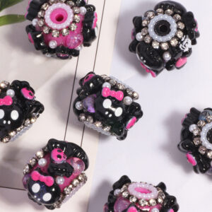 Wholesale The Latest Halloween Ghost Skull Straight Hole Loose Beads DIY Mobile Phone Chain Key Chain Bag Chain Jewelry Accessories