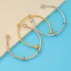 Wholesale PVD Coated 18K Gold Rose Gold Real Gold Plated Solid Color Stainless Steel Retro Waterproof Non Tarnish Bangle
