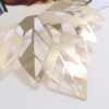 Wholesale exaerated hollow smooth leaf necklace metal big brand necklace collar women fashion jewelry