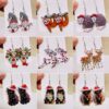 oly-8bad3f20a94f9c644268626efe46c198 Wholesale Colorful Elk Christmas Acrylic Earrings