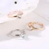 Wholesale New Cute Rabbit Copper Inlaid Zircon Ring Opening Adjustable Ring
