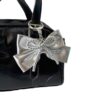 Wholesale Korean Style Ins Style silver Bow Pendant Vintage Y2K Hot Girl Niche Sweet Cool Bag Pendant Keychain Accessories