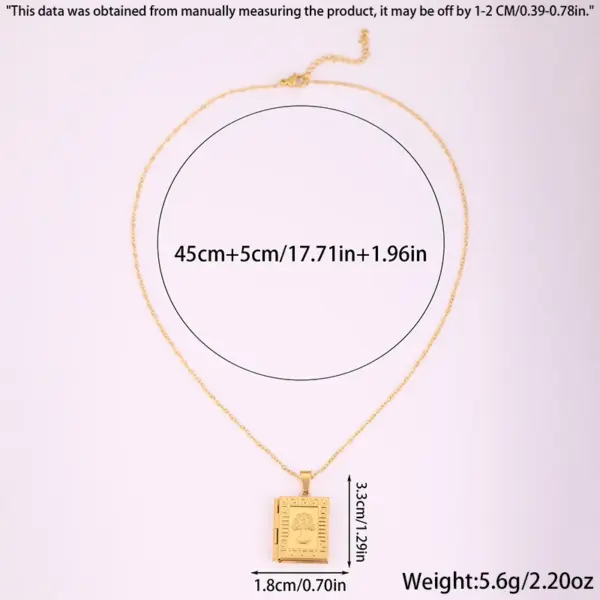 PVD Coated Real Gold Plated Heart Shape 304 Stainless Steel Simple Style Classic Waterproof Non Tarnish Pendant Necklace Locket