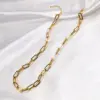 Wholesale PVD Coated 18K Gold Plated Geometric Stainless Steel Retro Simple Style 304 Stainless Steel Necklace