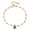 Cartoon Style Cute Christmas Tree Stainless Steel Bracelets In Bulk Christmas