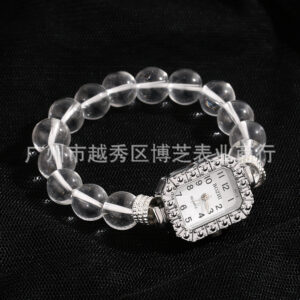 Rectangular diamond 2 bracelet watch