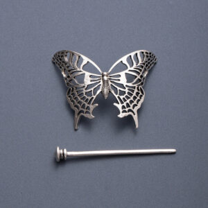F714-2 ancient silver hollow butterfly set