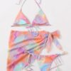 oly-8be24e6b65fcc5af45d18b7f89c76baa Wholesale New Swimwear Bikini Tie-Dye Three-Piece Set Colorful Chiffon Fashion Sexy Three-Piece Set Cross-Border Special for Swimwear Women