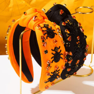 oly-8bea996eb6875d2e733c0d7eb85312dd Wholesale New Dark Style Element Beaded Spider Knotted Wide-Brimmed Hair Accessories with Diamonds Trendy Holiday Party Headband Headband